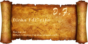 Dinka Füzike névjegykártya